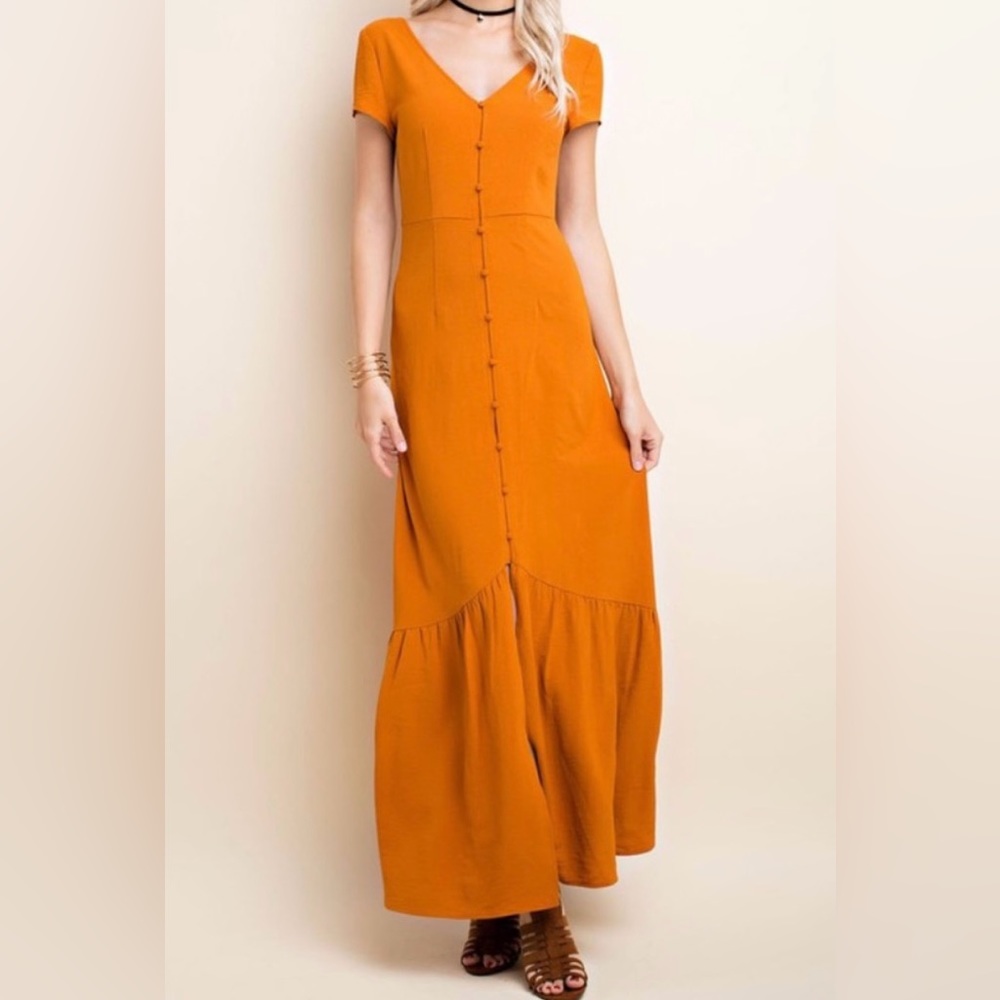 pumpkin spice maxi dress Size Medium